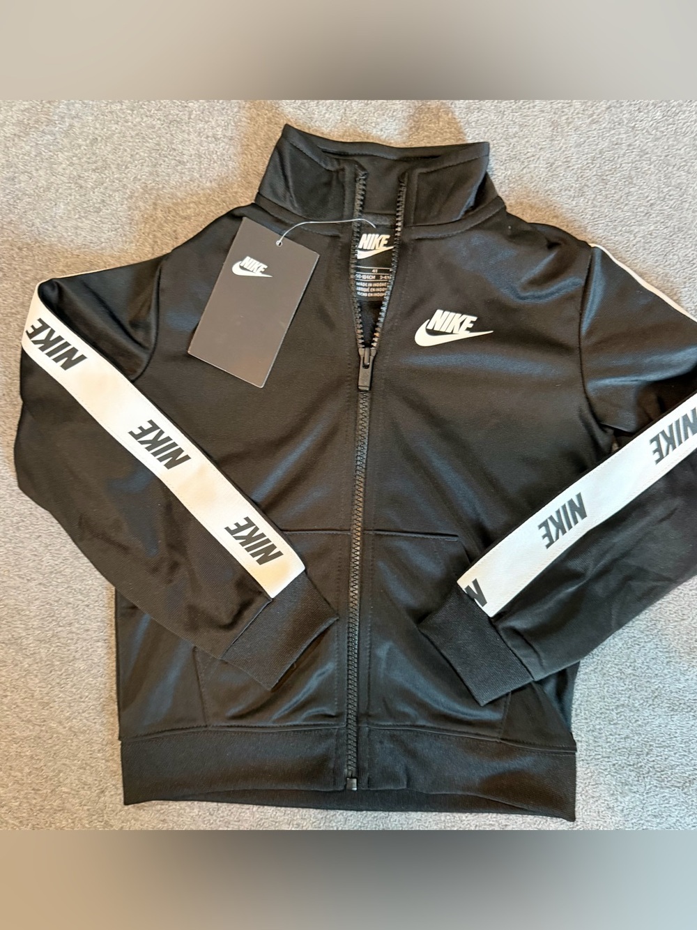 Nike Black Jacket with White Logo Accent